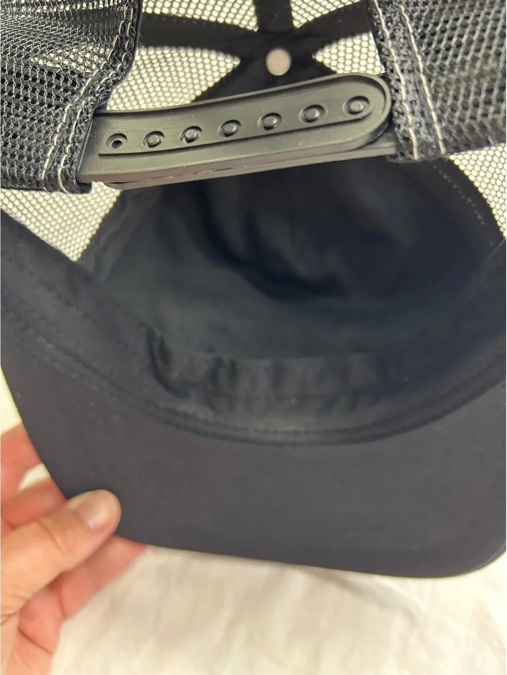 True Religion Black Mesh Trucker Snapback Hat OS Adjustable Logo Cap